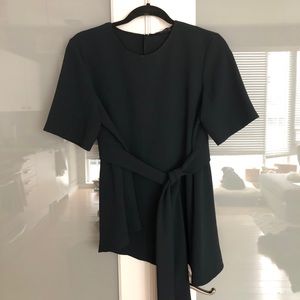 Zara Emerald Tie Top